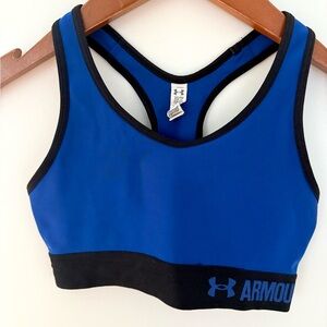 Under Armour Women Sports Bra UA Athletic Bra Royal Steel Blue Size XS
